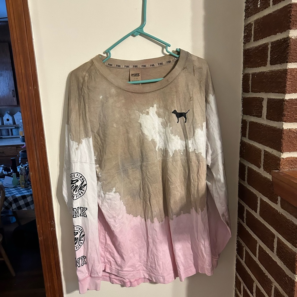 Victorias Secret Pink tie dye long sleeve tee
